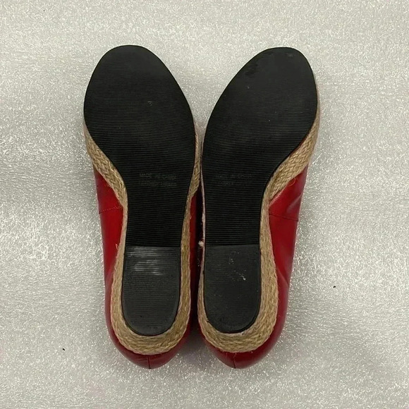 [US6.5] Ros Hommerson Red Leather Envy
Low Wedge  Espadrille Slip On Flats - Picture 7 of 7